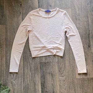 Aeropostale sparkly crop top light pink size M